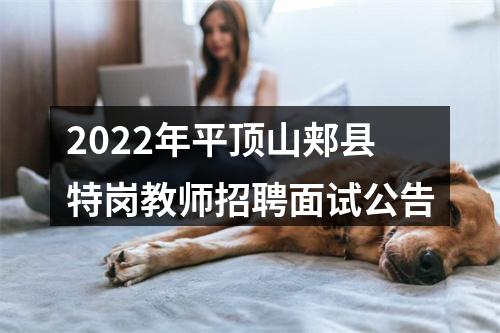 2022年平顶山郏县特岗教师招聘面试公告 图片