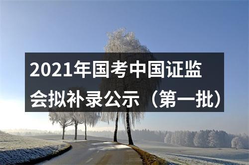 2021年国考中国证监会拟补录公示（第一批） 图片