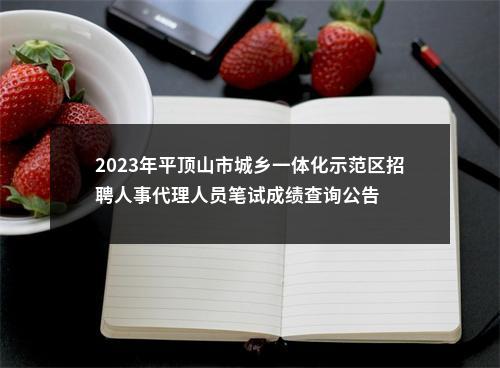 2023年平顶山市城乡一体化示范区招聘人事代理人员笔试成绩查询公告 图片