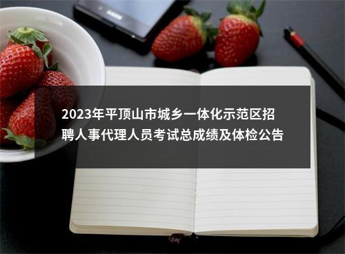 2023年平顶山市城乡一体化示范区招聘人事代理人员考试总成绩及体检公告 图片