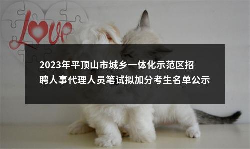 2023年平顶山市城乡一体化示范区招聘人事代理人员笔试拟加分考生名单公示 图片